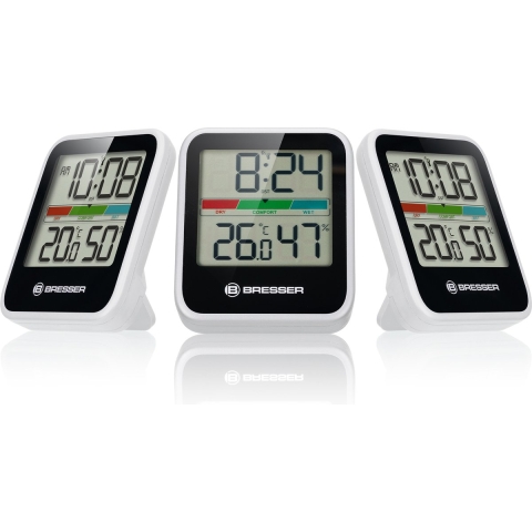 BRESSER ClimaTemp Hygro Indicator Set van 6 Thermo-/Hygrometers (wit)