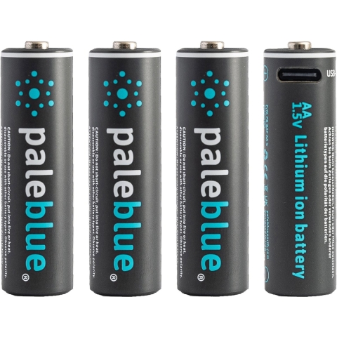 Pale Blue Li-Ion Rechargeabl AA Battery USB-C