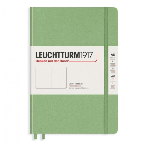Leuchtturm Sage, Softcover, Composition (B5), 123 p., plain