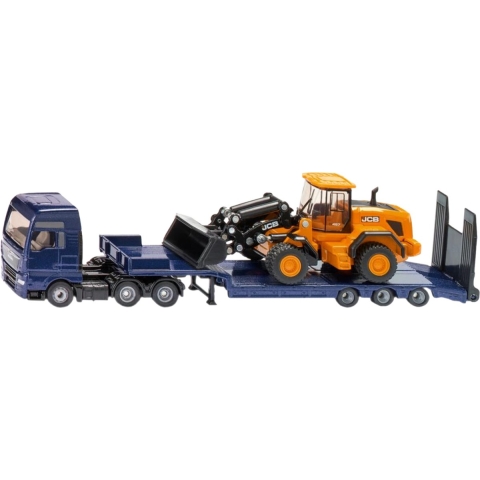 Super - MAN truck met JCB wiellader en dieplader/oplegger Modelvoertuig