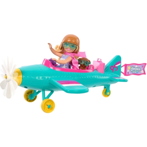 Speelset met pop en vliegtuig Pop