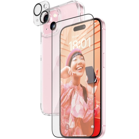 PanzerGlass 3-in-1-Pack B1172+2809 Screenprotector (glas) Apple iPhone 15 1 stuk(s)