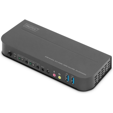 Digitus DS-12874 KVM-switch 4 poorten HDMI USB 4096 x 2160 Pixel