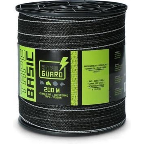 ZoneGuard Basic afrasteringslint 40 mm zwart 200 m