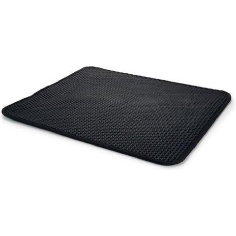 Beeztees Kattenbakmat Dubbel - Kattenbak - Zwart - 60x50x1 cm