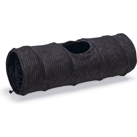 Designed by Lotte Kattentunnel Ribbed - Kattenspeelgoed - Antraciet - 25x25x75 cm