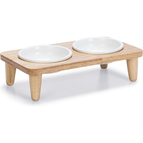 Designed by Lotte Dinerset Djeha - Kattenvoerbak - Hout - 35x19x9 cm