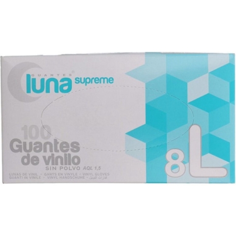 Melkershandschoen vinyl transparant L