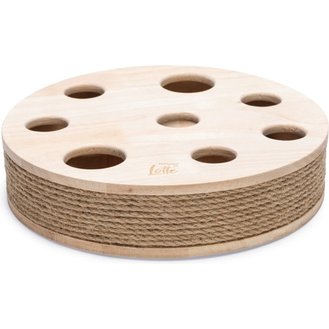 Designed by Lotte Raya - Kattenspeelgoed - Hout - Bruin - 30x30x7 cm