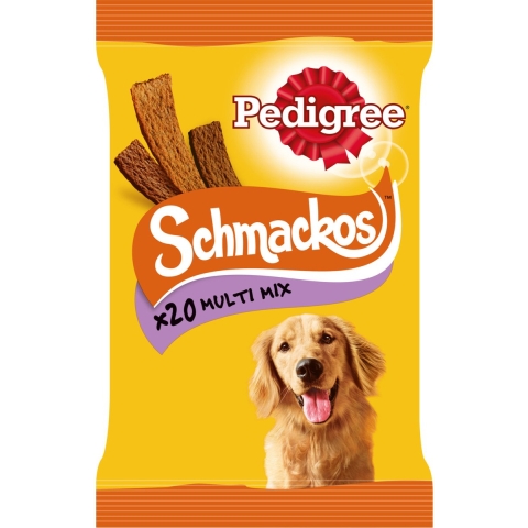 Pedigree Schmackos Multimix vleesstrips hondensnacks 9 x 20 stuks