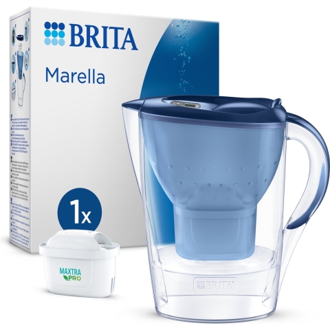 Brita Waterfilterkan Marella Blauw + 1 Maxtra Filterpatroon