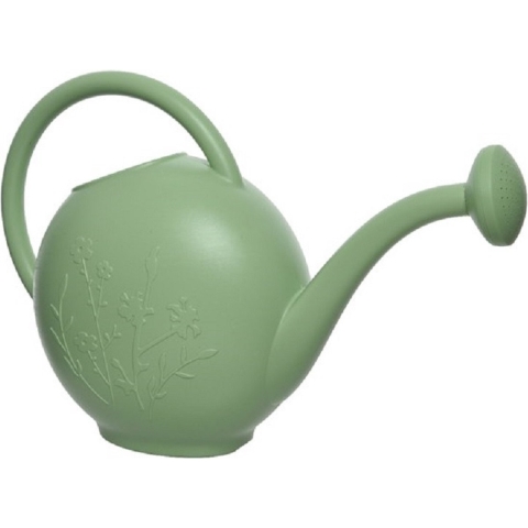Decoris Gieter Kunststof Met Bloemprint L52-B21-H38cm 9 Liter Lichtgroen
