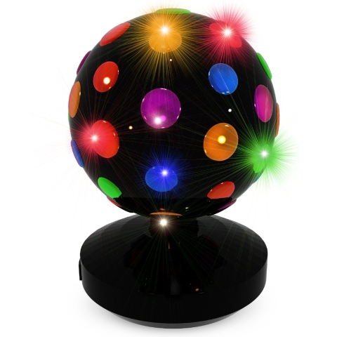 PartyFun Lights Disco Licht Dia20cm 9 LED Werkt Op 3xAA Batterij En USB
