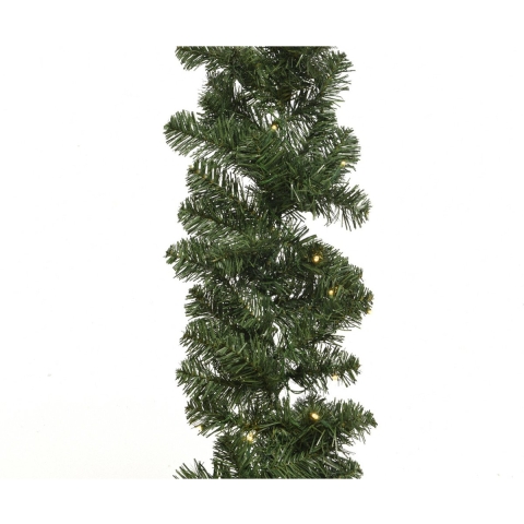 Imperial Kerstguirlande 270x25cm Groen Met 50xLED Licht Warm Wit Op Batterijen