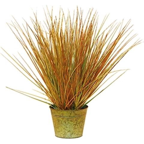 Siergras in pot 75 cm bruin-groen kunstplant - Buitengewoon de boet
