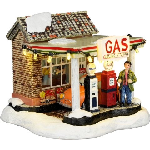 Gas station battery operated l14xb13xh11cm - Luville