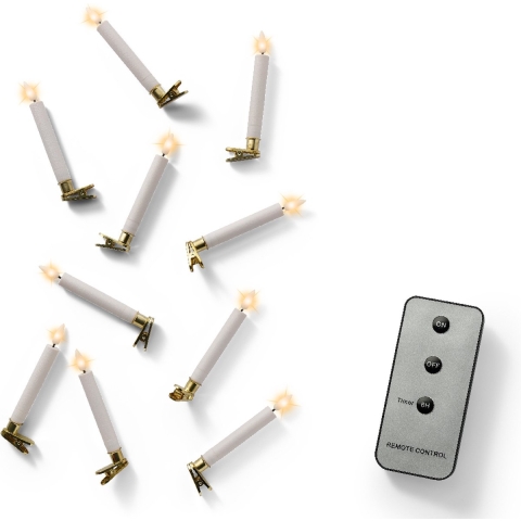 LED candlelights d4h14c wit/flm 10st kerst - Lumineo