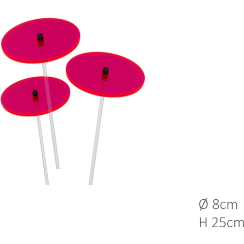 3 stuks! Zonnevangers Rood-Roze (kleur fuchsia) klein 25x8 cm Cazador Del Sol - Cazador del sol