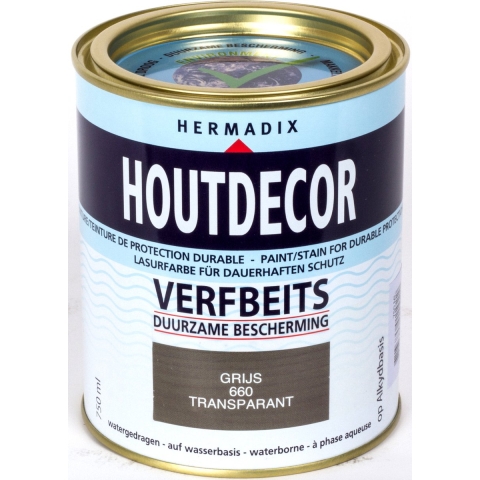 Houtdecor 660 transparant grijs 750 ml - Hermadix