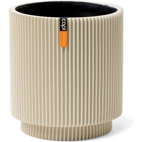 Capi Europe Vaas cilinder Groove Colours - 23x25 - Beige
