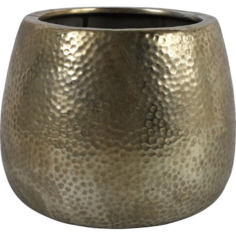 Countryfield Plantenpot Oro - terracotta - goud - 22x17.5cm