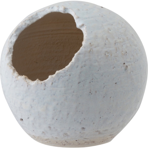 J-Line bloempot Schuin - keramiek - wit|parelmoer - large - Ø 23.5 cm