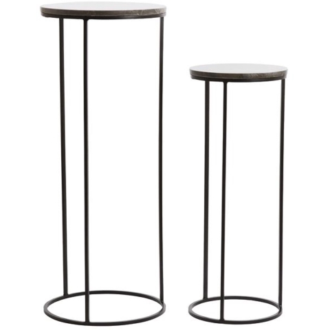 Light & Living - Zuil LAICA - Ø41x101cm - Bruin - Set van 2