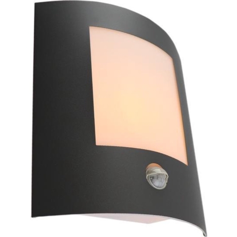 QAZQA Buitenwandlamp antraciet met bewegingssensor IP44 - Emmerald 1