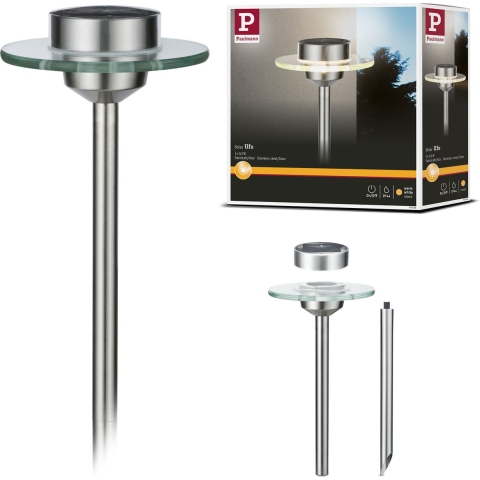 Paulmann Solar UFO - Prikspot op zonne-energie - RVS|Glas
