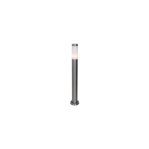 QAZQA Moderne buitenlamp paal staal met opaal 80 cm IP44 - Rox