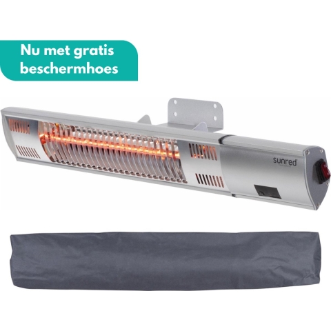 Sunred - COMBIDEAL - Heater & Hoes - Ultra lijn - Zilver - Wand model
