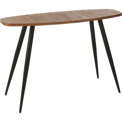 J-Line console Ovaal - gerecycleerd hout - naturel