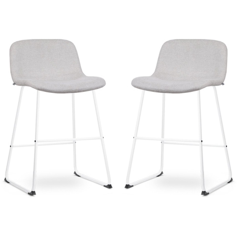 Nolon Nino-Mats Barkrukken Set van 2 - Beige - Wit - 65 cm
