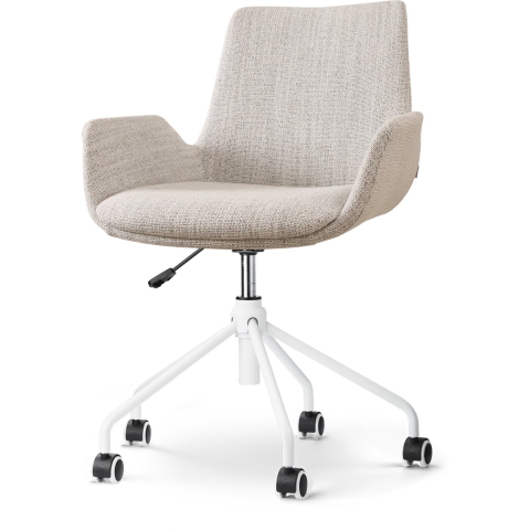 Nolon Nout-Eef Bureaustoel Beige Gemêleerd - Armleuning - Wit