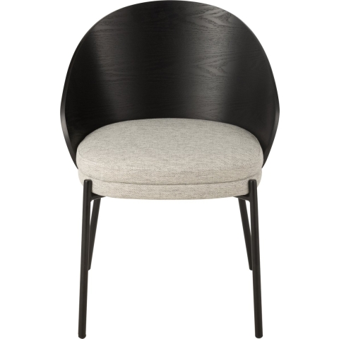 J-Line stoel Lone - multiplex|metaal - zwart|grijs