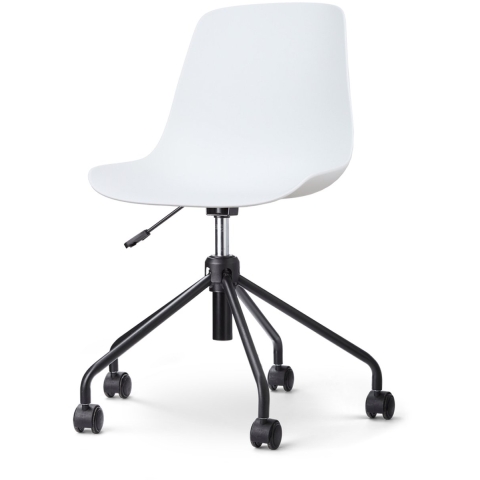 Nolon Nout-Pip Bureaustoel Wit - Kunststof - Zwart Onderstel