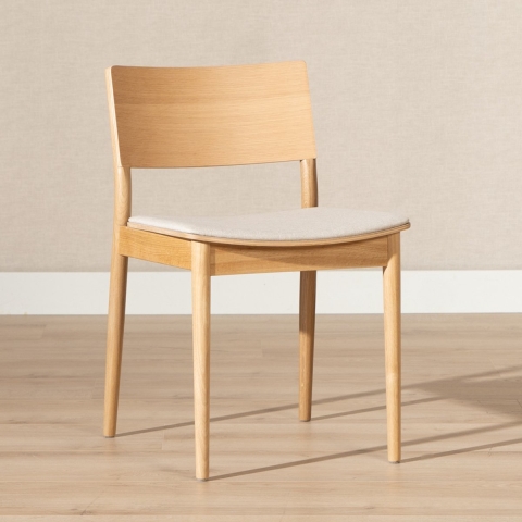 Bronx71 Scandinavische eetkamerstoel Elio naturel eiken|off white