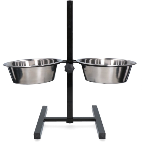 Voer en drinkbak RVS T-standaard 4,00ltr Ø 28cm