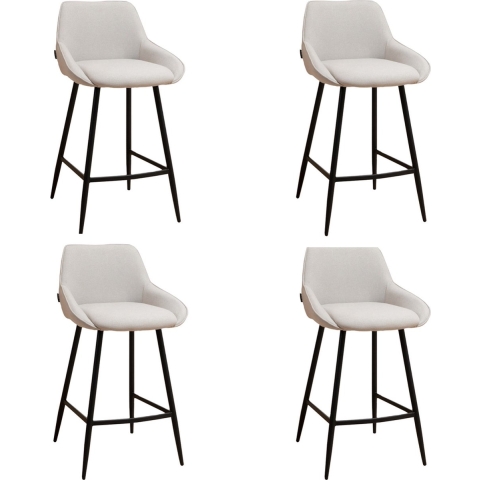Bronx71 Scandinavische barkruk Lova gerecyclede stof grijs 68 cm -