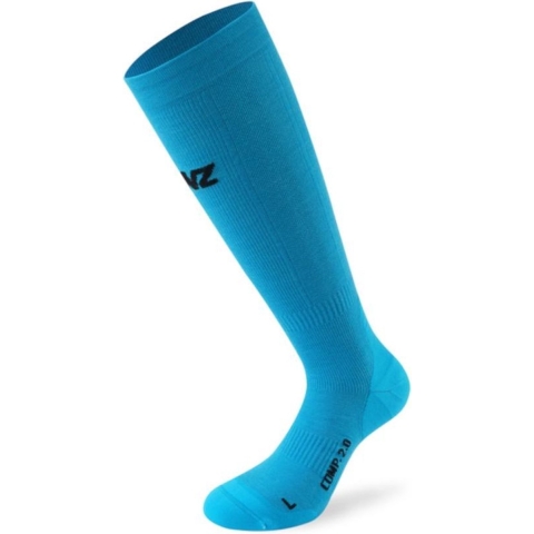 Lenz Compression 2.0 Merino skisokken blauw, 44-51 cm