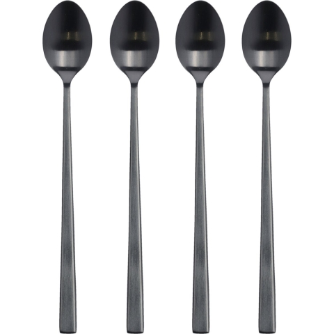 BITZ - Koffie & Thee - Latte Macchiatolepels 20cm S/4 zwart