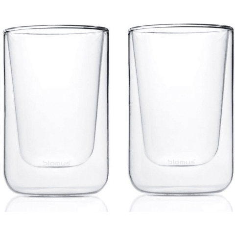 BLOMUS - Nero - Cappuccinoglas dubbelw. 0,25l s/2