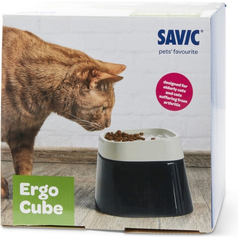 Savic Savic ergo cube voerbak creme / zwart