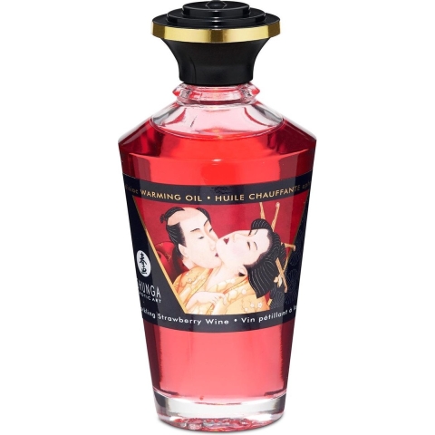 Shunga -Verwarmende Massage Olie 100ml met smaak
