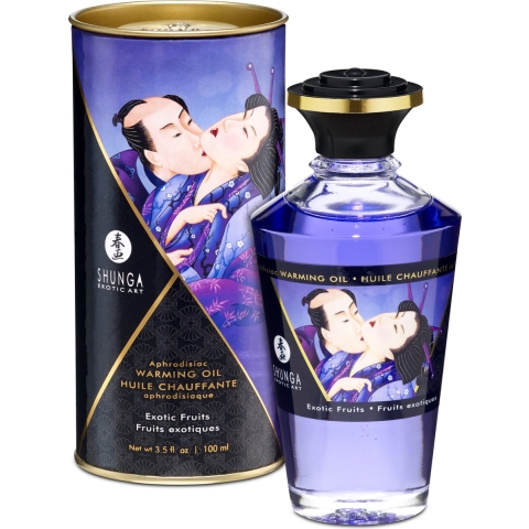 Shunga -Verwarmende Massage Olie 100ml met smaak