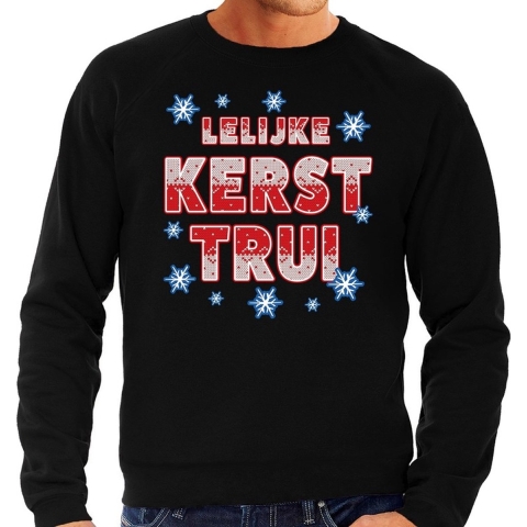 Grote maten foute Lelijke Kerst trui zwart voor heren 3XL (58) -