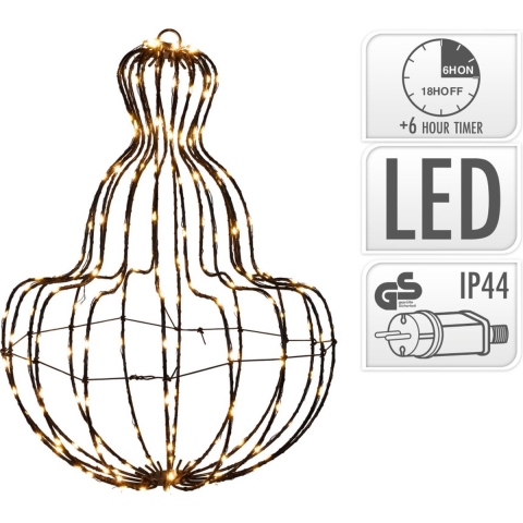 LED Lantaarn Vouwbaar 192 LEDs 34x40 cm Zwart