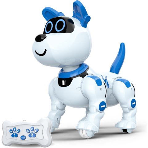 Gear2Play Robo Raff Interactieve Puppy + Licht en Geluid Wit/Blauw