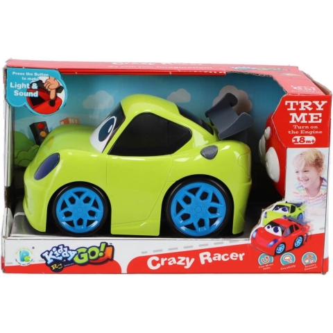 Kiddygo RC Crazy Racer Sport Auto 19 cm + Licht en Geluid Geel