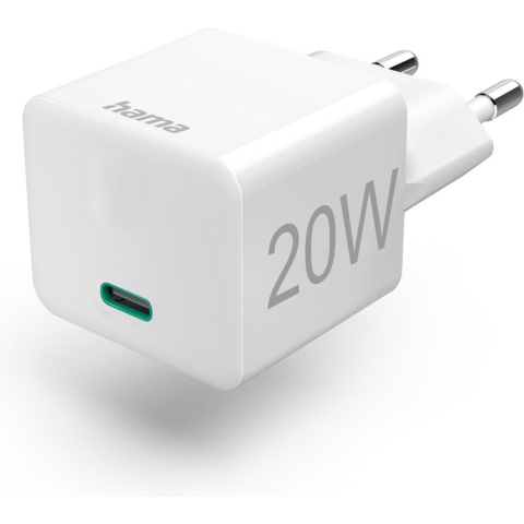 Hama Snellader USB-C PD/Qualcomm® Mini-oplader 20 W Wit